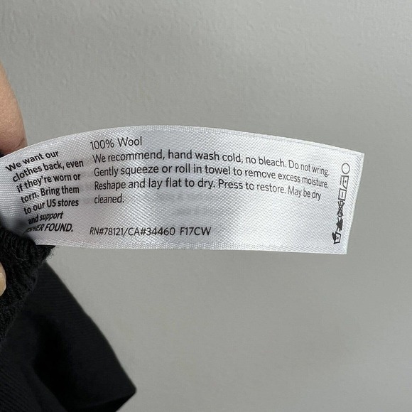 Eileen Fisher Black Wide Crop Pant Size M NWT Washable Wool Pull On - Picture 11 of 11